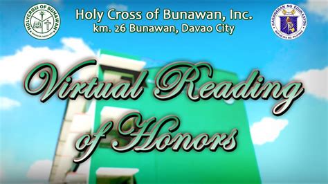 Holy Cross of Bunawan Virtual Recognition for Elementary.